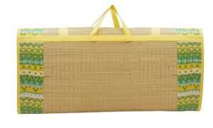 Home Tex Life Kora Grass Cushion Sleep Healthy, Easy Portable and Folding Mat(6 X 6 Ft,20 Mm Thickness, Green South)