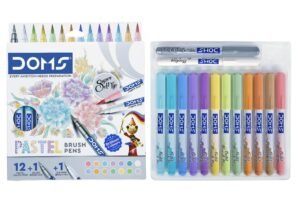 Doms Pastel Brush Pens (14 Shades | 12 + 1 + 1) (Pack of 1), Multicolor