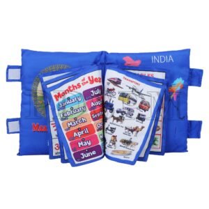 Soft Learning Cloth Cushion Pillow Book for Kids (Blue, 1_Cushion)