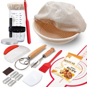 Complete Sourdough Starter Kit, Banneton Bread Proofing Basket