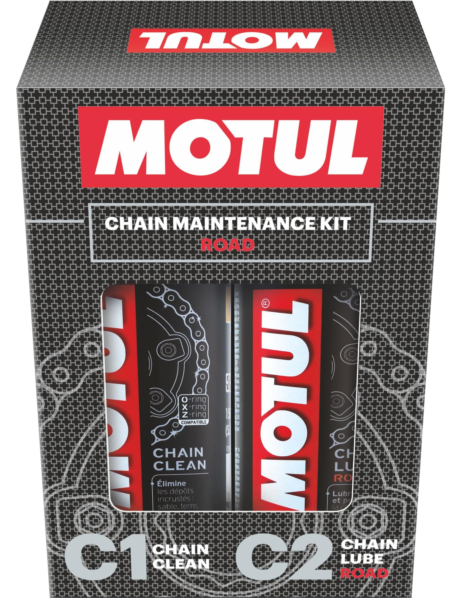 Motul Combo of C2 Chain Lube (400 ml) and C1 Chain Clean for All Bikes (400 ml) (LBCH014)