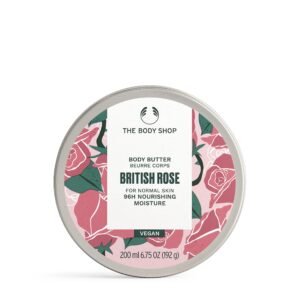 The Body Shop British Rose Body Butter | 96-Hour Deep Moisture | Softens Skin with Rose & Shea Butter Extract | Non-Greasy Cream | Dermatologically Tested | Perfect for Normal Skin | 200ml