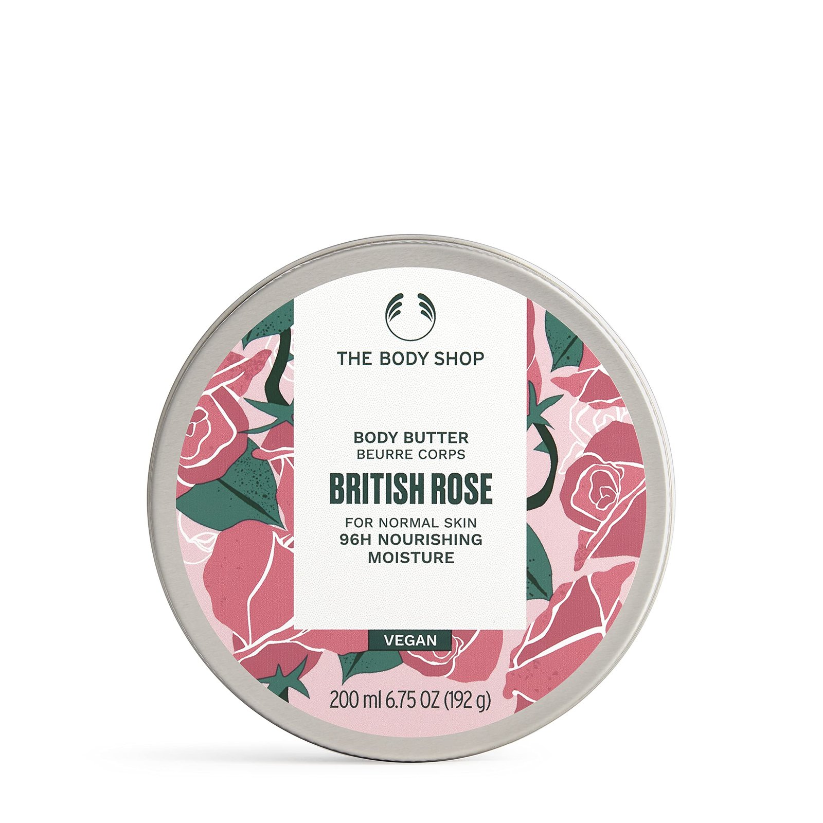 The Body Shop British Rose Body Butter | 96-Hour Deep Moisture | Softens Skin with Rose & Shea Butter Extract | Non-Greasy Cream | Dermatologically Tested | Perfect for Normal Skin | 200ml