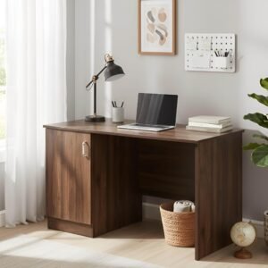 Wakefit Study Table | 1 Yr Warranty | Study Table with Book Shelf, Computer Table for Home Pc, Office Table for Home, Free Installation from Brand, Modern Wobble-Free & Durable Design (Aaron – CW)