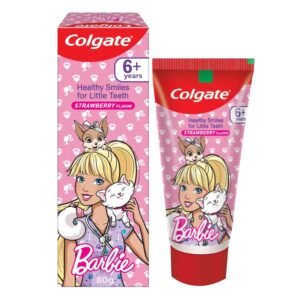 Colgate Kid’s Barbie Anticavity Toothpaste -Strawberry Flavour for Cavity Protection, Enamel Protection (80g)