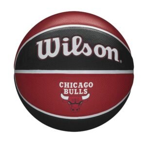 Wilson Basketball NBA Team Tribute Basketball Chi Bulls, Red/Black/White Size 7