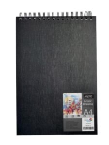 Brustro Artists Sketch Book Wiro Bound A4 Size (8.3×11.7 inches), Landscape, 116 Pages, 160 GSM (Acid Free) | Ideal for Sketching,Shading,Drawing with Pencil,Charcoal,Graphite