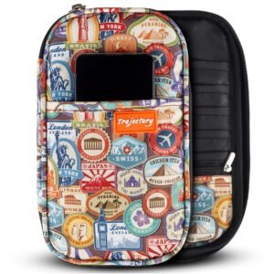 Trajectory Travel Polyester Passport and Card Holder and Wallet Organiser Case for Daily Use and International Trip for Men’s and Women’s (Monument), Multicolor
