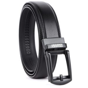 HAMMONDS FLYCATCHER Genuine Leather Belt for Men, Premium Leather Belt with Auto Lock mechanism, Mens Belt Leather Branded with Slide Lock for Everyday Wear