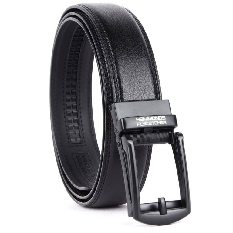 HAMMONDS FLYCATCHER Genuine Leather Belt for Men, Premium Leather Belt with Auto Lock mechanism, Mens Belt Leather Branded with Slide Lock for Everyday Wear