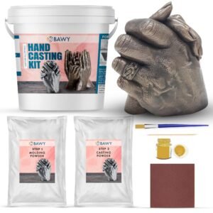 Bawy Hand Casting Kit for Couples | 3D Hand Moulding Kit | DIY Keepsake Gift for Husband Wife | Wedding Gift for Couple (Couple Small).