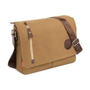 Storite Canvas Sling Crossbody Bag for Men & Women, Light Brown