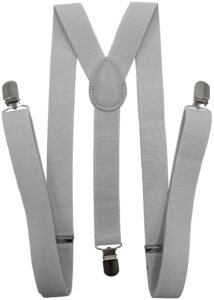 Suspenders for Women and Men | Elastic, Adjustable, Y-Back | Pant Clips, Tuxedo Braces