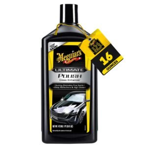 Meguiar’s Ultimate Polish – High-Gloss Polish for a Show Car Shine – Permanently Removes Light Swirls to Produce a Deep, Wet Reflection with a High Gloss Shine – Easy to Use, 473ml