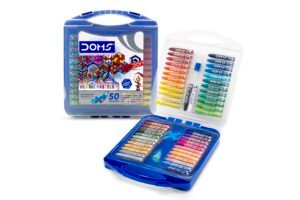Doms 50 Shades Oil Pastel With Case|Smooth Color Intermixing For Better Effect|Bright&Intense Colors|Free Scrapping Tool&Color Pen|Non-Toxic&Safe For Childrens|Pack Of 1| Multicolor (DOMSOP50)