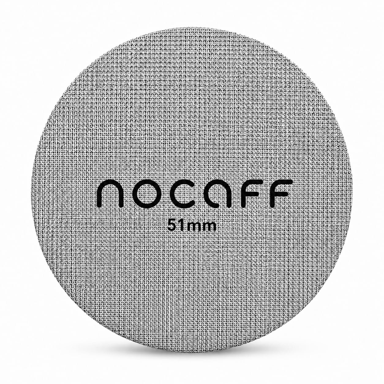 NOCAFF 51mm Reusable Puck Screen for Espresso Coffee Portafilter 1.7mm Thickness 150m 316 Stainless Steel Screen Filter Basket Compatible with Espresso Machine (1 Pc, Silver)