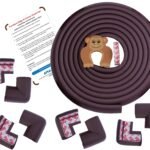 AMAZARA Baby Proofing Edge & Corner Guards | Extra Long 16.4Ft Edge + 8 Pre-Taped Corner Protectors | Child Safety Furniture Cushions | Brown