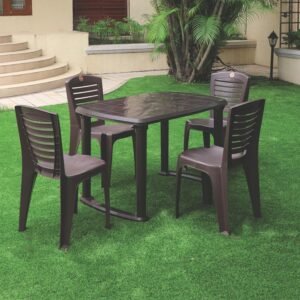 Cello Senator Plastic Dining Table (Matte Brown)