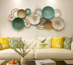 DSH CRAFTING YOUR CURIOSITY Metal Wall Decor Wall Hanging Multi Color Wall Arts for Home Hotel Office Living Room Bedroom (Size 46X19 Inch) Decoration Item