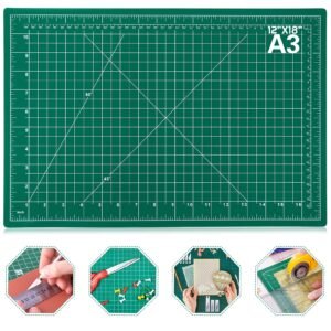 Anezus Self Healing Cuttting Mat A3 Size, Polyvinyl Chloride, Green