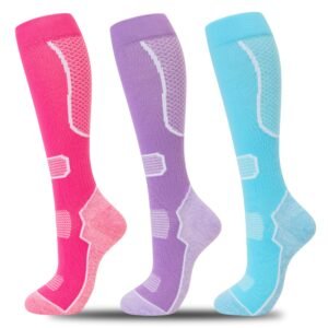 fenglaoda 8 Pairs Compression Socks for Men & Women 20-30 mmHg Knee High Nurse Pregnant Running Medical and Travel Athletic