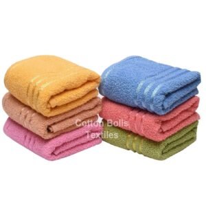 Cotton Bolls Textiles Cotton Hand Towel Set of 6 35×50 CM Multipurpose Napkins Kitchen Towel Wash Basin Gym Yoga