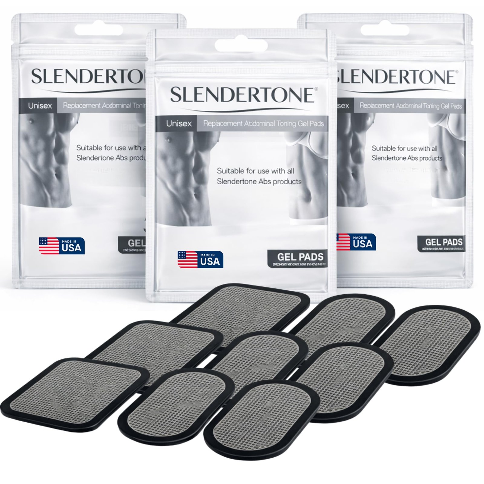 Slendertone Replacement Gel Pads for All Slendertone Abdominal Belts