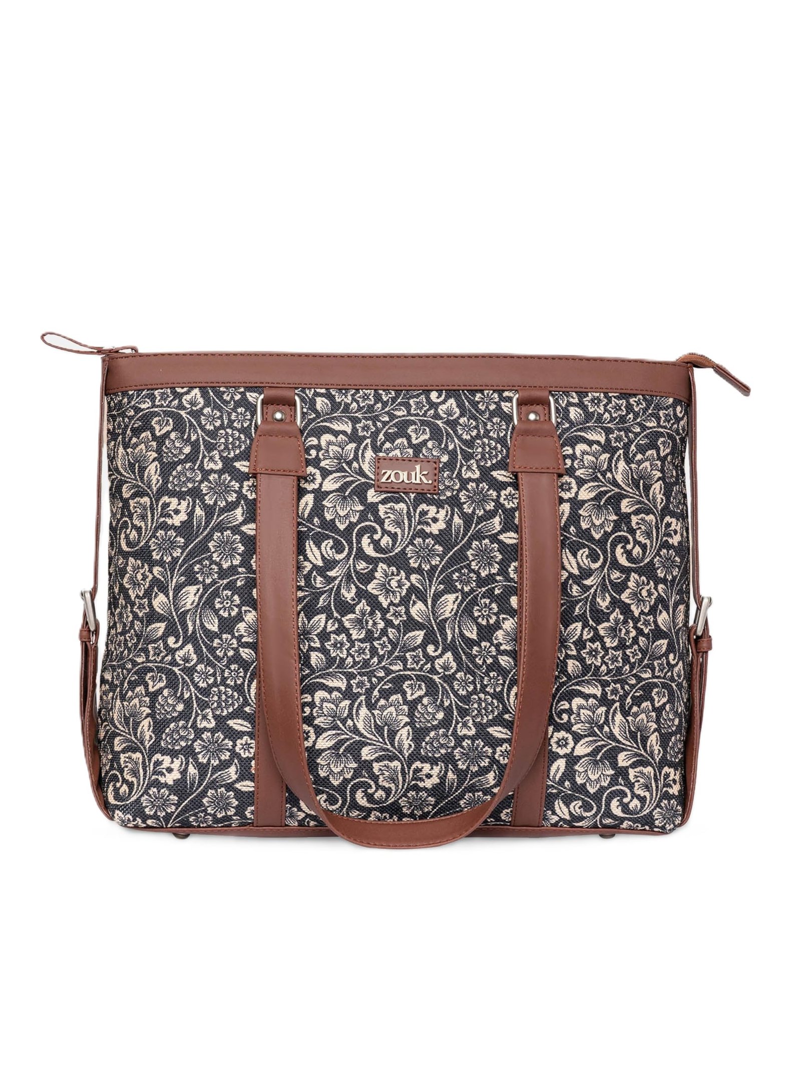 ZOUK Office Bag | Stylish Bags for Office Use | Laptop Bag 15.6 inch | Stylish Tote for Office Use | Purse for Women | Vegan Leather Handbag | Daily & Travel Use |