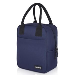 VR PRIME Lunch Bags – Insulated Tiffin Bag for Office for Men and Women – Keeps Food Hot or Cold – Perfect for School, Office, and Outdoor Use – Spacious for Tiffin Box and Bottle (Navy Blue)
