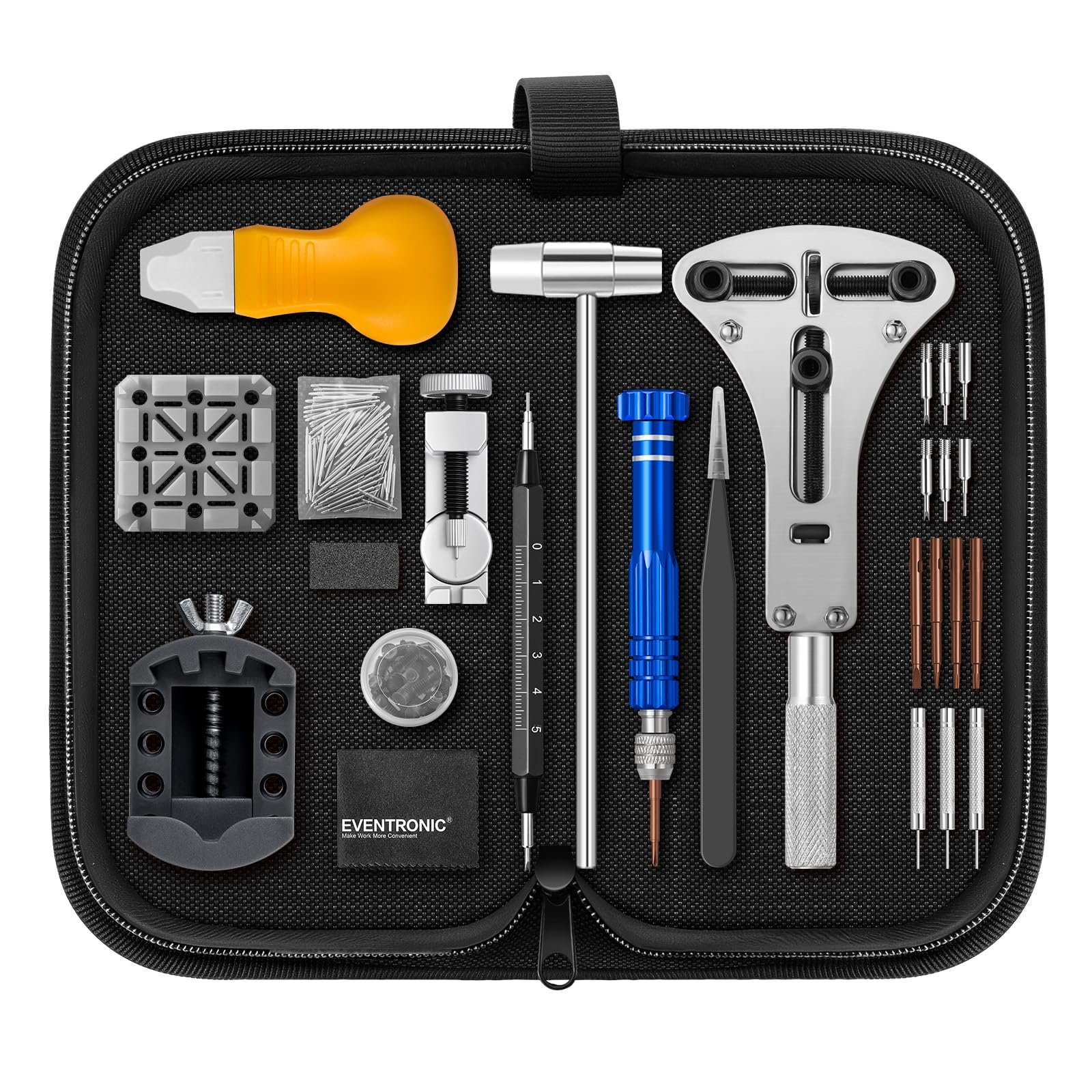 Eventronic Watch Repair Kit, Professional Spring Bar Tool Set Watch Band Link Pin Tool Set with Carrying Case