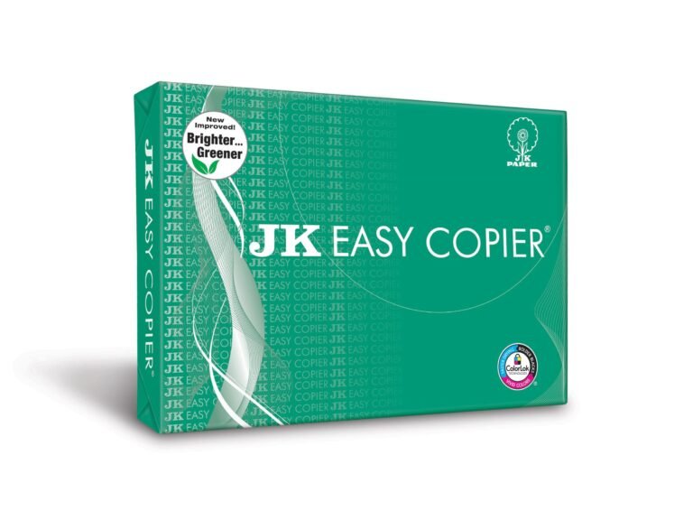 JK Easy Copier Paper | A4 Size | 70 GSM | 500 Sheets | White Paper, 1 Ream | For Laserjet & Inkjet Printer | Fast Drying | Both Side Print | Eco Friendly | ColorLok (Pack of 1) | One Ream