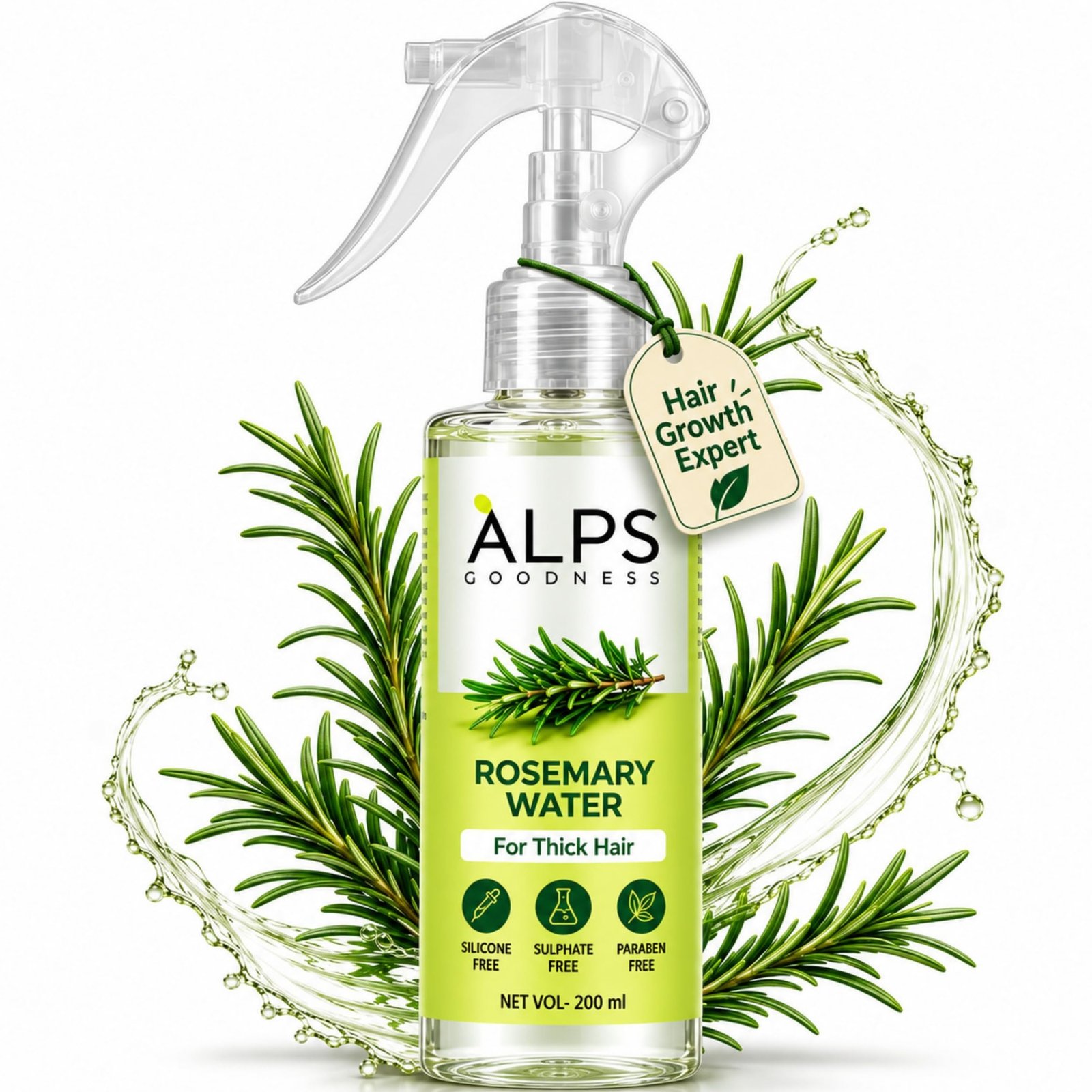 Alps Goodness Rosemary Water Spray For Hair Growth (200 ml) | Hair Spray for Regrowth | Adds Shine | Reduces Hairfall |20% Minoxidil | With 5% Salicylic Acid Prevents Dandruff