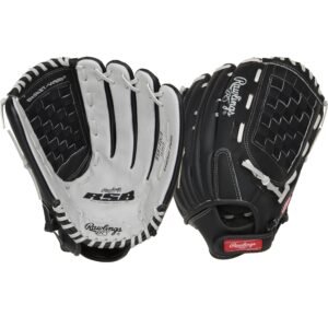 Rawlings Softball Series Glove, Basket Web, 14 inch, Right Hand Throw, Black/Gray (RSB140GB-6/0 14 BSK/NFC)