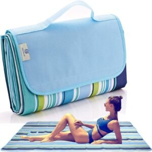 Picnic Sand proof Waterproof Outdoor Beach Blanket Lightweight Handy Mat Portable Beach Mat for Camping Hiking Travel Park Grass (Extra Large)