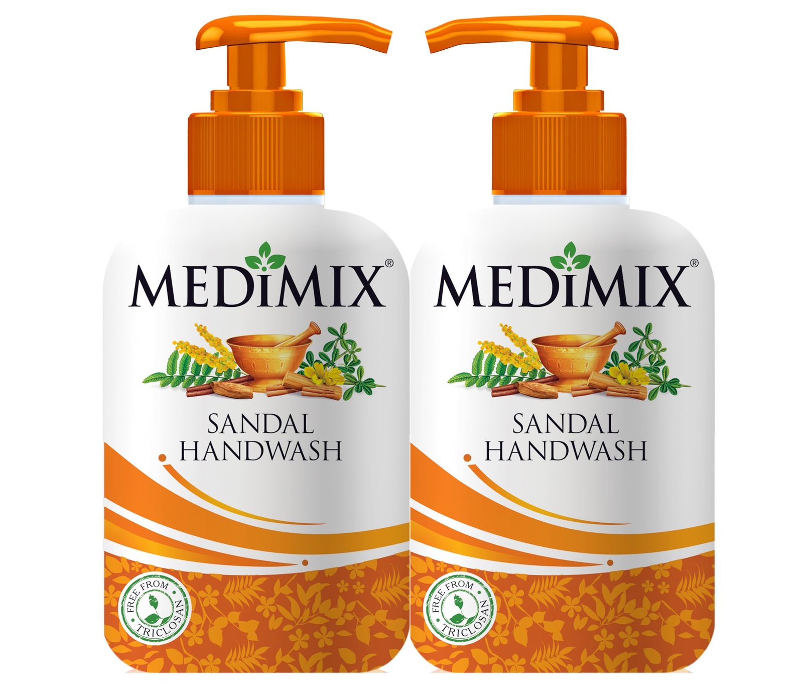 Medimix Sandal Liquid Handwash 250g Bottle (1 + 1 Combo Pack) | Ideal for Germ Protection, Soft & Moisturized Hands | Harsh Chemical-Free | Enriched with 18 Exotic Herbs