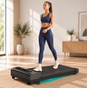 Fitkit by Cult Walking Pad Neo (BLDC 3.5HP Peak Power) Compact Under Desk BLDC Motor Treadmill | Max Weight: 120kg | Home use with Remote Control (Grey)