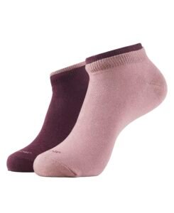 Jockey 7491 Women Compact Cotton Stretch Solid Low Show Socks (Pack of 2)