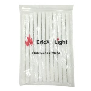 Eric X Light 12 Pcs Long Life Fiberglass Replacement Tiki Torch Wick,Dia:0.5 Inch Length:9.85 Inch,Perfect For Outdoor Tiki Torch,Wine Bottles,Lanterns