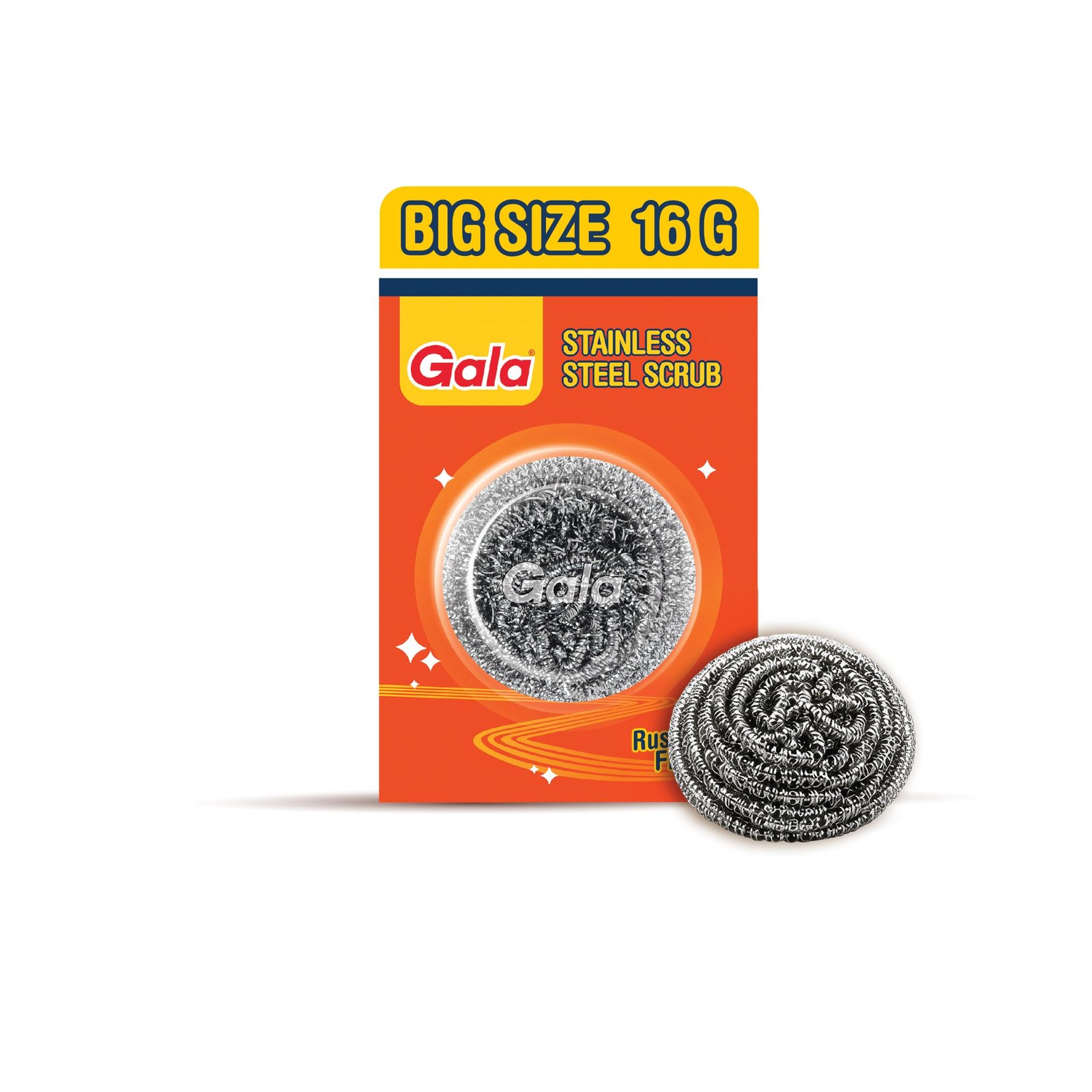Gala Stainless Steel Scrubber – 1 Piece for Kitchen Utensils Cleaning