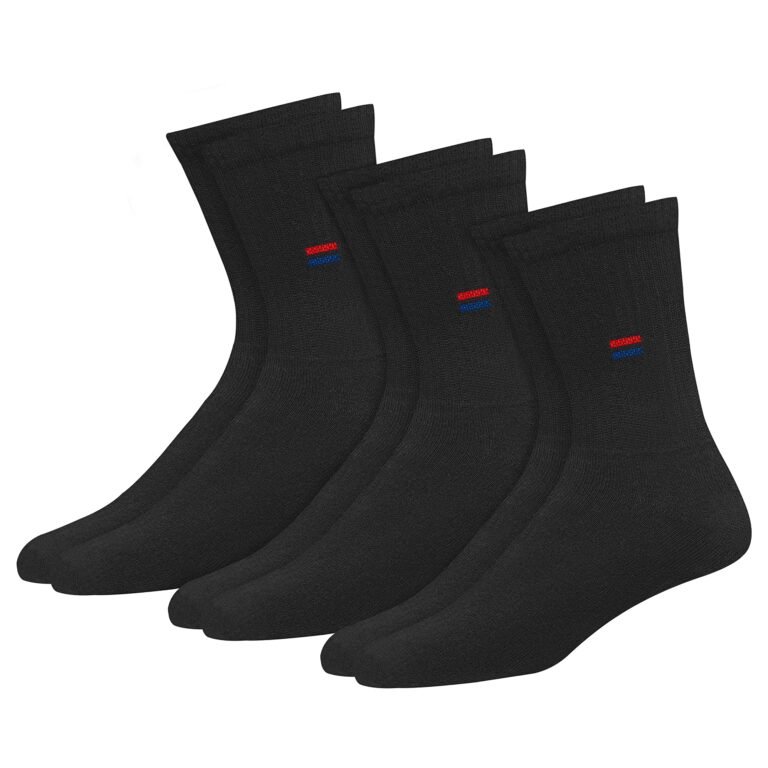 NAVYSPORT Men’s Crew Length Cushion Cotton Socks (Pack of 3) (Free Size)