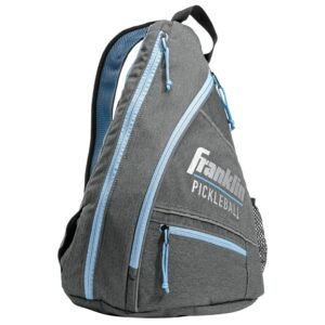 Franklin Sports Pickleball Sling Bag – Official Pickleball Bag of The U.S. Open Pickleball Championships – Adjustable – Gray/Blue