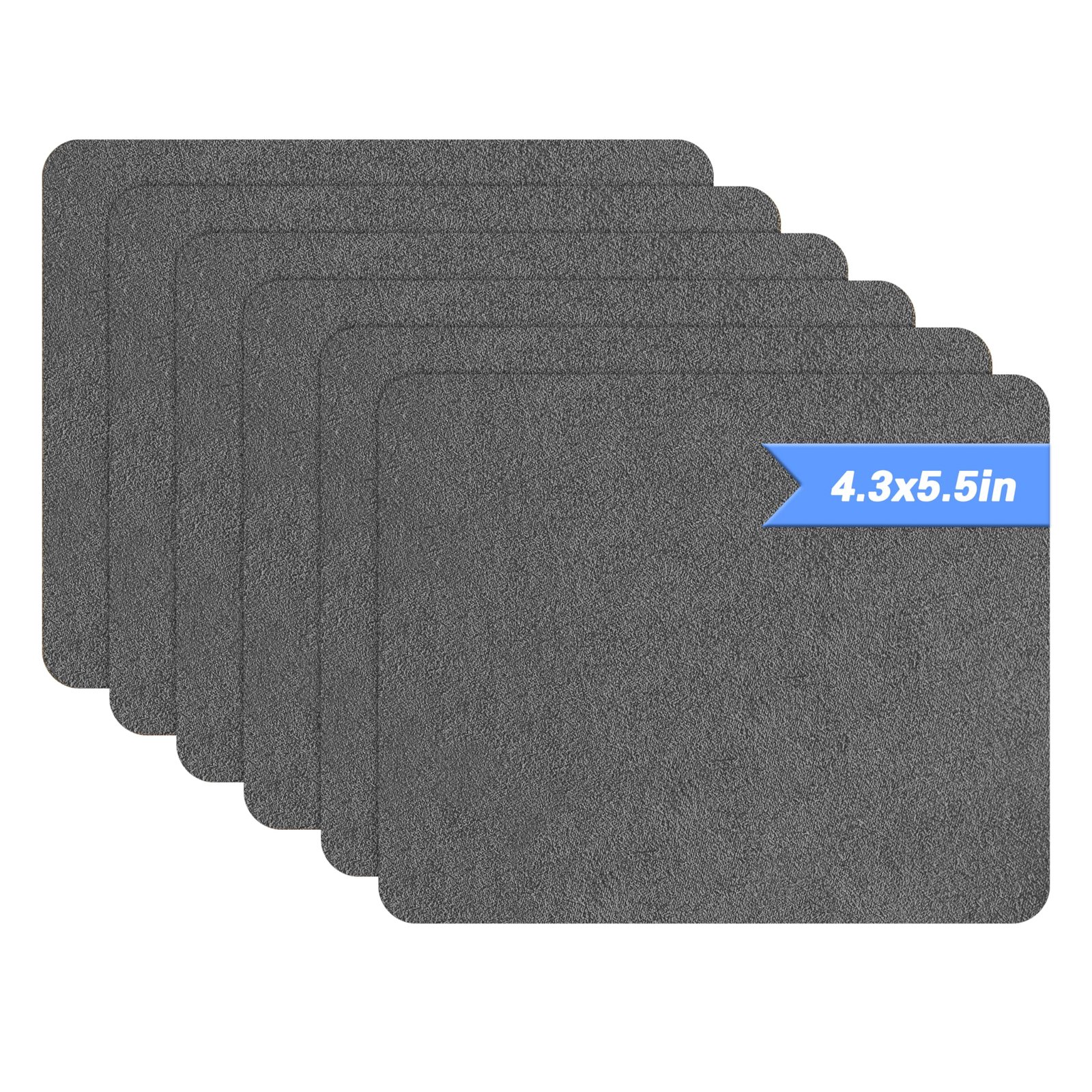 Azobur Sofa Repair Patch, 6 Piece Microfiber Patches, Self Adhesive Fabric, Luxurious Look, Quick Fix Sofa (Gray)