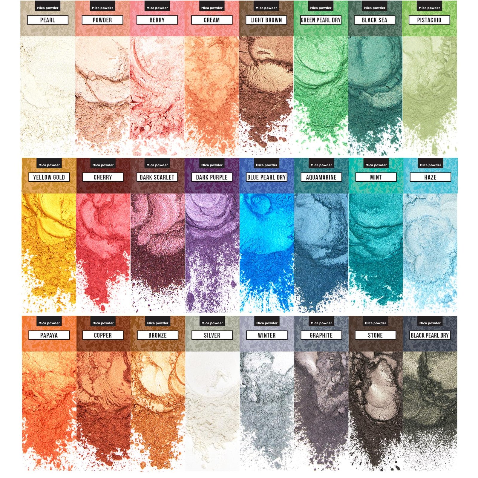 Soap Shop Mica Powder Soap Making Kit Makeup Dye, 24 Colors