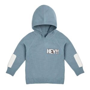 Bold N Elegant Solid Wool Kids Full Sleeve Warm Winter Sweater Hoodie Sweatshirt Pullover for Infant Toddler Baby Boy & Girl