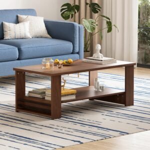 Wakefit Center Table | 1 Yr Warranty | Coffee Table for Living Room Wooden, Tea Table for Living Room Wooden, Sofa Table, Free Installation from Brand, Modern Multi-Functional & Wobble-Free(Nestren)