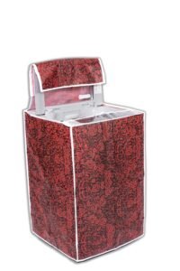 Classic® Top Load Washing Machine Cover Suitable for LG 6 Kg, 6.2 Kg, 6.5 Kg, 7 Kg (56cmsX56cmsX85cms, Red Flower)