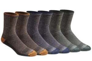 Dickies mens Dickies Men’s Dri-tech Moisture Control 6-pack Comfort Length Crew Socks