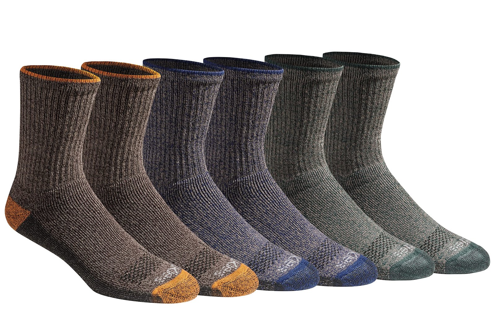 Dickies mens Dickies Men’s Dri-tech Moisture Control 6-pack Comfort Length Crew Socks