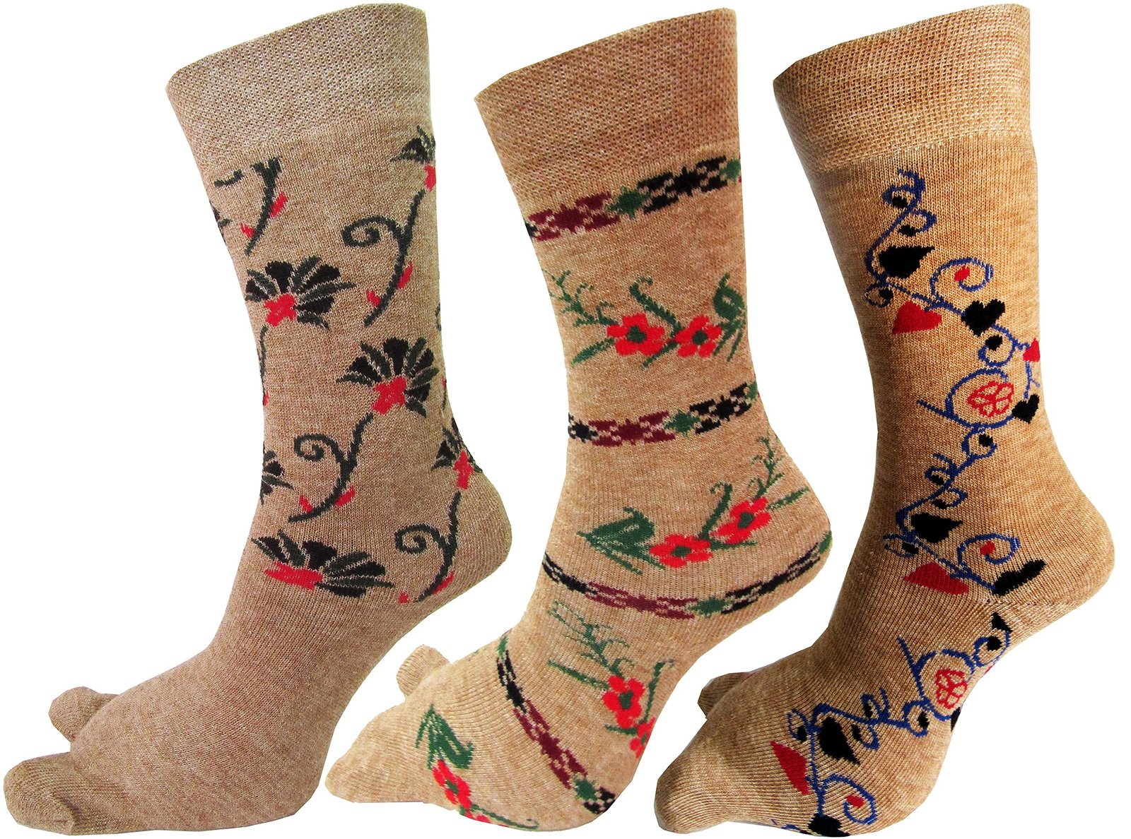RC. ROYAL CLASS Women’s Warm Woolen Calf Length Thick Terry/Towel Multicolored Socks(Pack of 3 Pairs)(Winter wear socks)