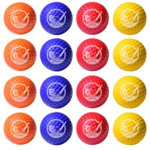 GoSports Foam Golf Practice Balls – 16 Pack | Realistic Feel and Limited Flight | Use Indoors or Outdoors